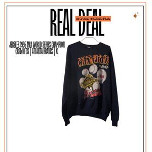 Jerzees 1995 MLB World Series Champion Crewneck | Atlanta Braves | XL